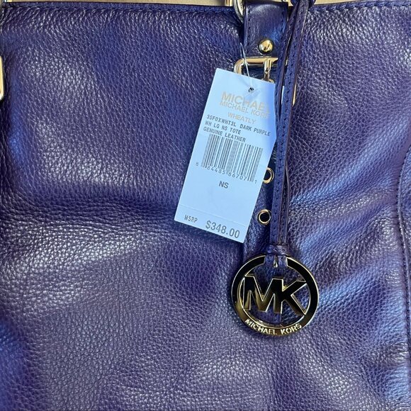 Michael Kors purple leather tote, NEW WITH TAGS! - Picture 3 of 6